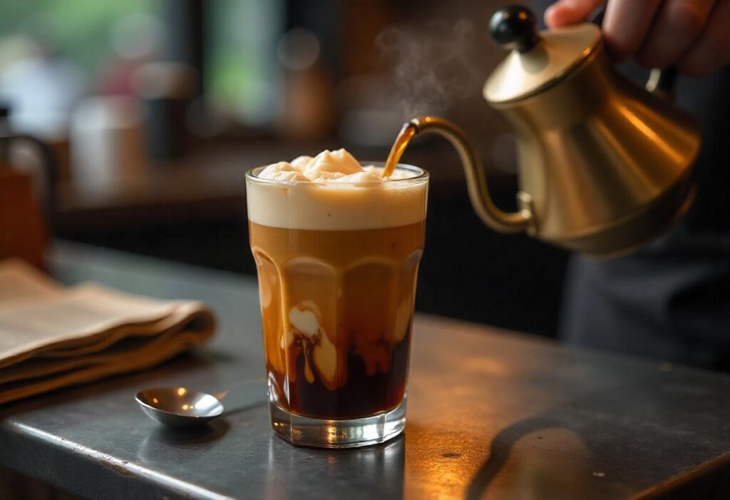 Ilustrasi Kop Susu Gula Aren yang Nikmat