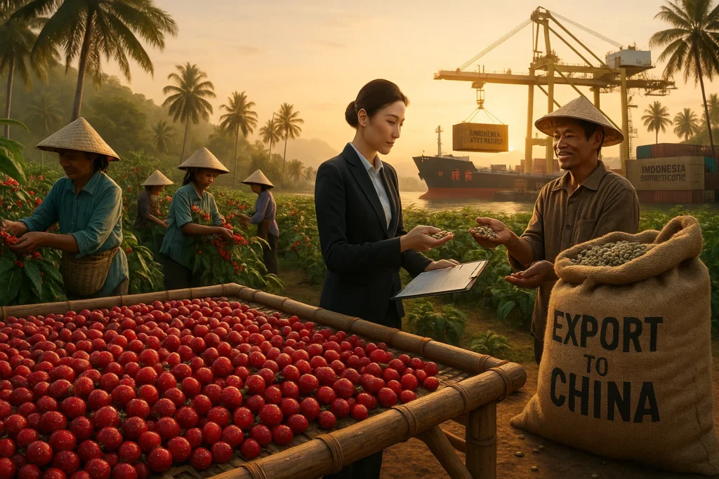 Ekspor Biji Kopi Indonesia China