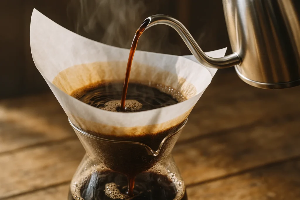 Filter kopi untuk mengurangi asam