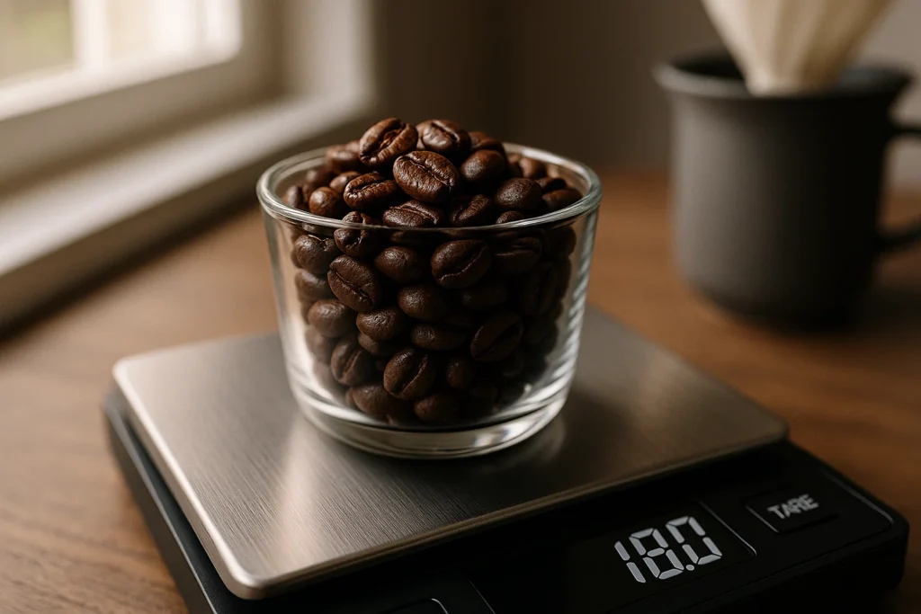 Menakar kopi sebelum menyeduh