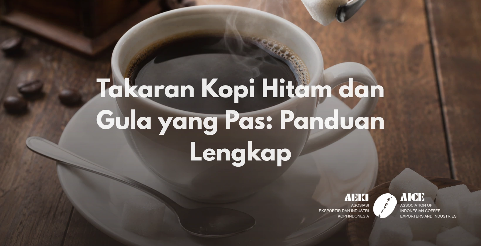 takaran kopi hitam dan gula